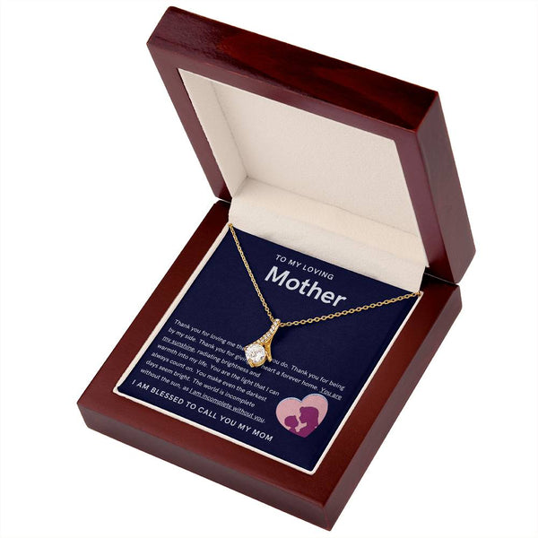 To My Loving Mother - You are my sunshine, radiating brightness into my life (Limited Time Offer) - Alluring Beauty Necklace