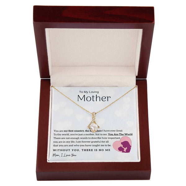 To My Loving Mother - You Are The World To Me! (Limited Time Offer) - Alluring Beauty Necklace