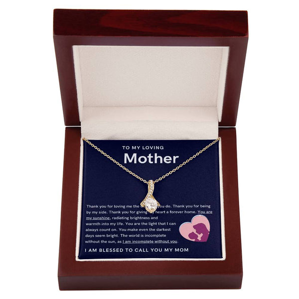 To My Loving Mother - You are my sunshine, radiating brightness into my life (Limited Time Offer) - Alluring Beauty Necklace