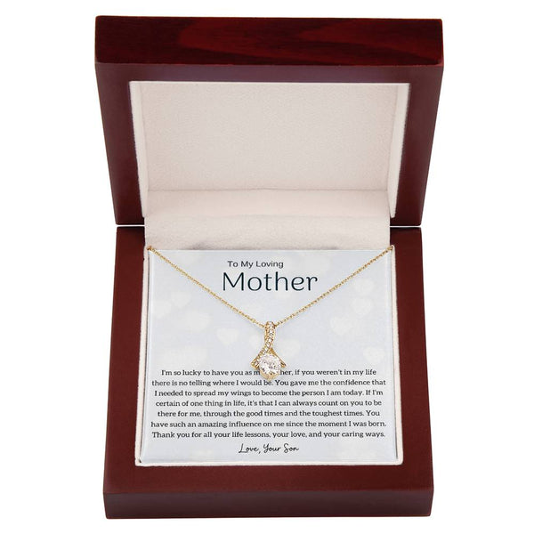 To My Loving Mother - I'm so lucky to have you as my mother! (Limited Time Offer) - Alluring Beauty Necklace
