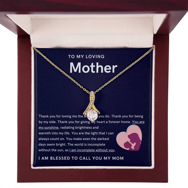To My Loving Mother - You are my sunshine, radiating brightness into my life (Limited Time Offer) - Alluring Beauty Necklace