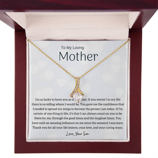 To My Loving Mother - I'm so lucky to have you as my mother! (Limited Time Offer) - Alluring Beauty Necklace