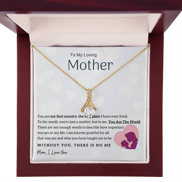 To My Loving Mother - You Are The World To Me! (Limited Time Offer) - Alluring Beauty Necklace