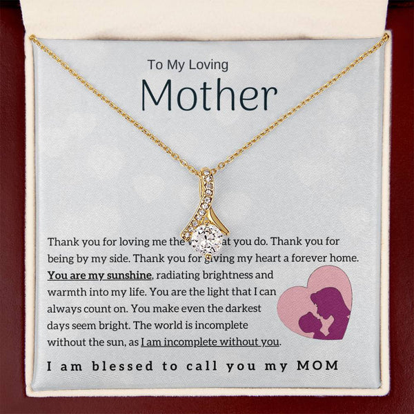To My Loving Mother - You are my sunshine! (Limited Time Offer) - Alluring Beauty Necklace