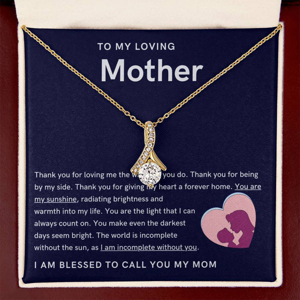 To My Loving Mother - You are my sunshine, radiating brightness into my life (Limited Time Offer) - Alluring Beauty Necklace