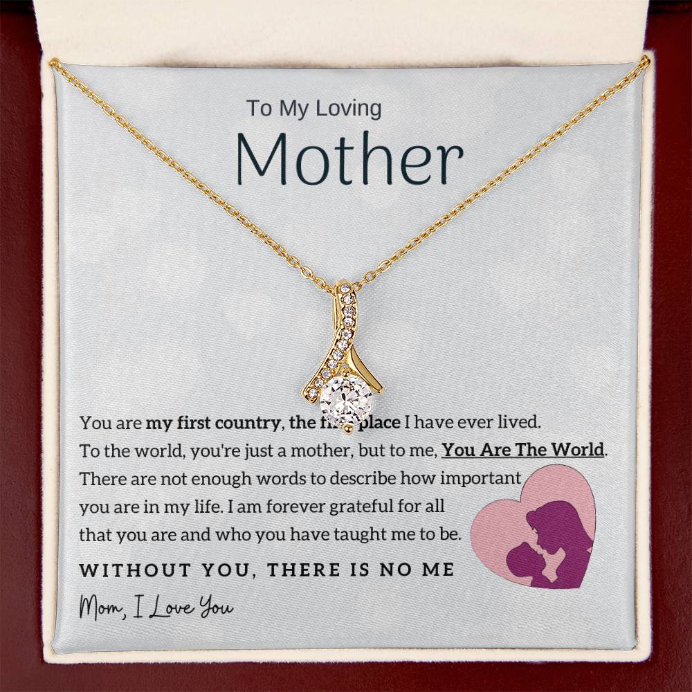 To My Loving Mother - You Are The World To Me! (Limited Time Offer) - Alluring Beauty Necklace