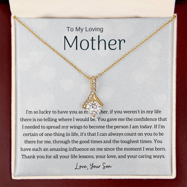 To My Loving Mother - I'm so lucky to have you as my mother! (Limited Time Offer) - Alluring Beauty Necklace