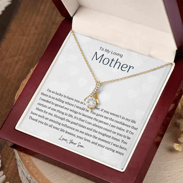 To My Loving Mother - I'm so lucky to have you as my mother! (Limited Time Offer) - Alluring Beauty Necklace