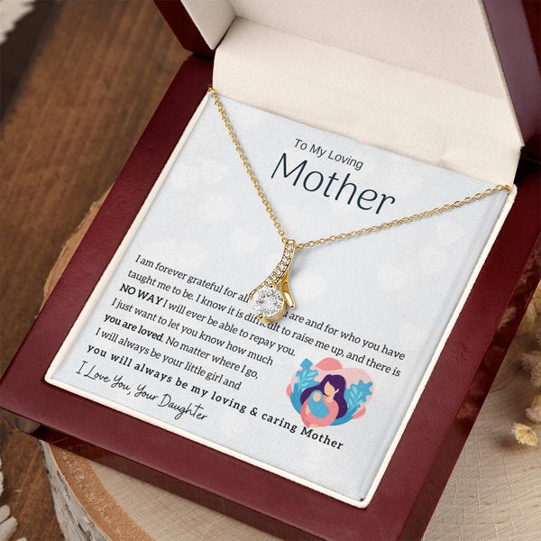 To My Loving Mother - You will always be my loving & caring Mother (Limited Time Offer) - Alluring Beauty Necklace