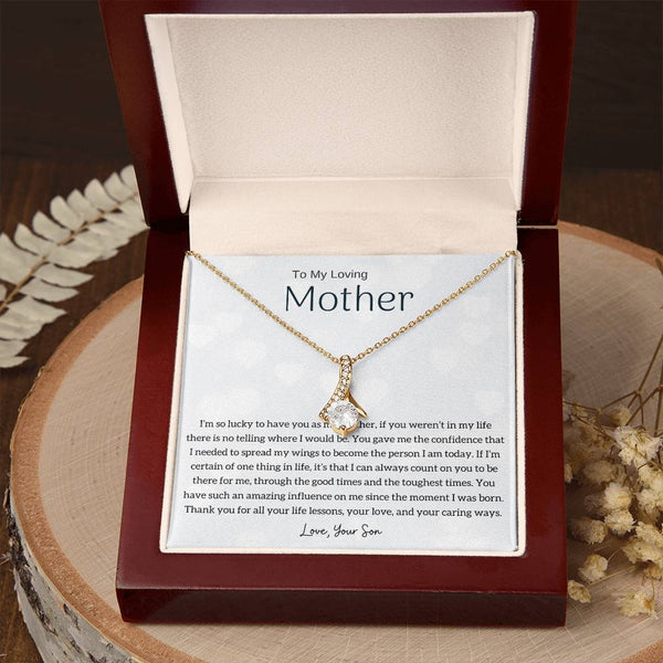 To My Loving Mother - I'm so lucky to have you as my mother! (Limited Time Offer) - Alluring Beauty Necklace