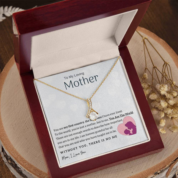 To My Loving Mother - You Are The World To Me! (Limited Time Offer) - Alluring Beauty Necklace