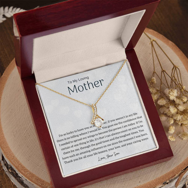 To My Loving Mother - I'm so lucky to have you as my mother! (Limited Time Offer) - Alluring Beauty Necklace
