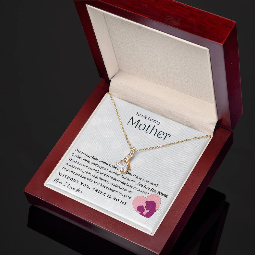 To My Loving Mother - You Are The World To Me! (Limited Time Offer) - Alluring Beauty Necklace