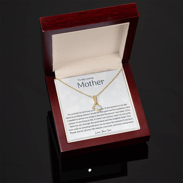 To My Loving Mother - I'm so lucky to have you as my mother! (Limited Time Offer) - Alluring Beauty Necklace