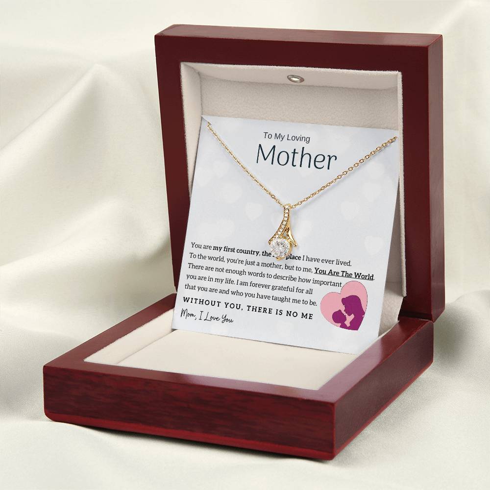 To My Loving Mother - You Are The World To Me! (Limited Time Offer) - Alluring Beauty Necklace