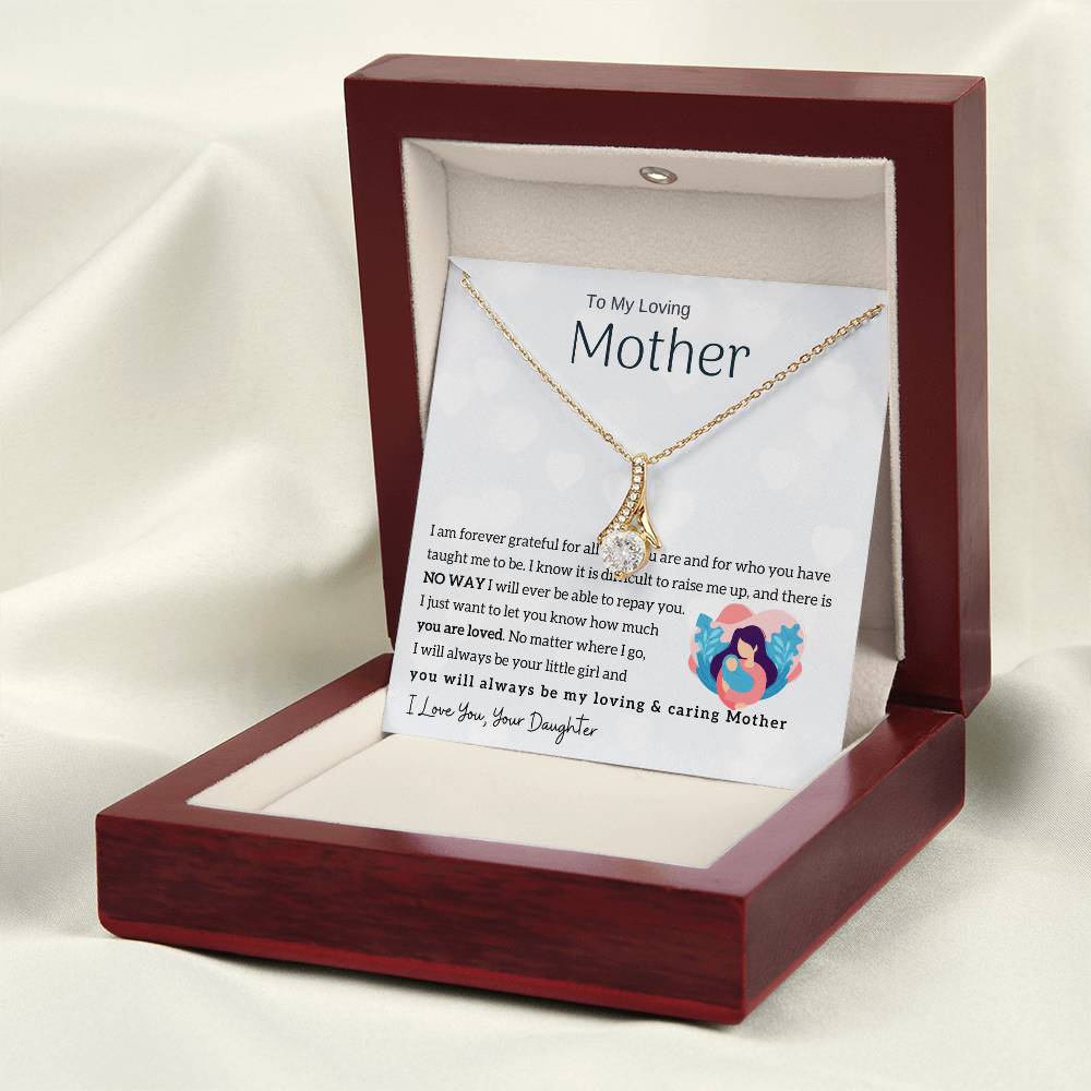 To My Loving Mother - You will always be my loving & caring Mother (Limited Time Offer) - Alluring Beauty Necklace