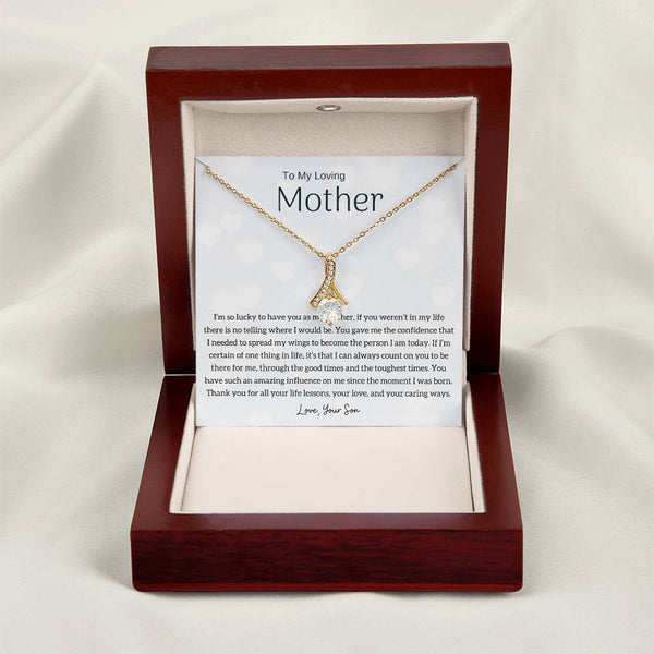 To My Loving Mother - I'm so lucky to have you as my mother! (Limited Time Offer) - Alluring Beauty Necklace