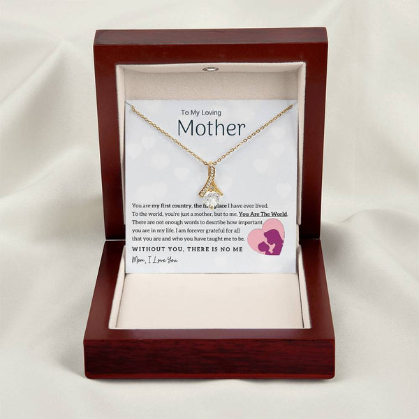 To My Loving Mother - You Are The World To Me! (Limited Time Offer) - Alluring Beauty Necklace