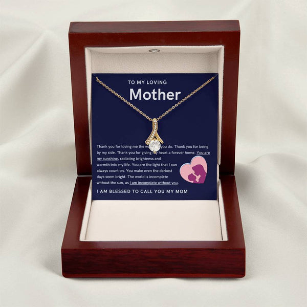To My Loving Mother - You are my sunshine, radiating brightness into my life (Limited Time Offer) - Alluring Beauty Necklace