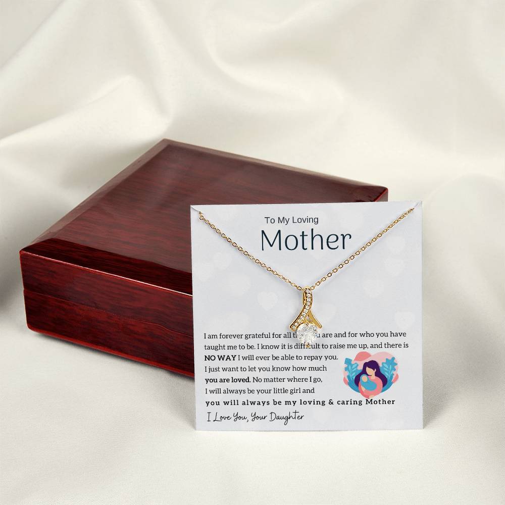 To My Loving Mother - You will always be my loving & caring Mother (Limited Time Offer) - Alluring Beauty Necklace