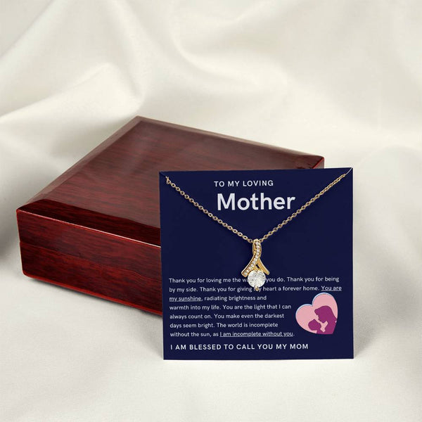 To My Loving Mother - You are my sunshine, radiating brightness into my life (Limited Time Offer) - Alluring Beauty Necklace