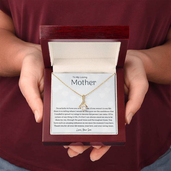 To My Loving Mother - I'm so lucky to have you as my mother! (Limited Time Offer) - Alluring Beauty Necklace