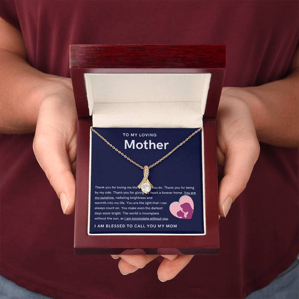 To My Loving Mother - You are my sunshine, radiating brightness into my life (Limited Time Offer) - Alluring Beauty Necklace