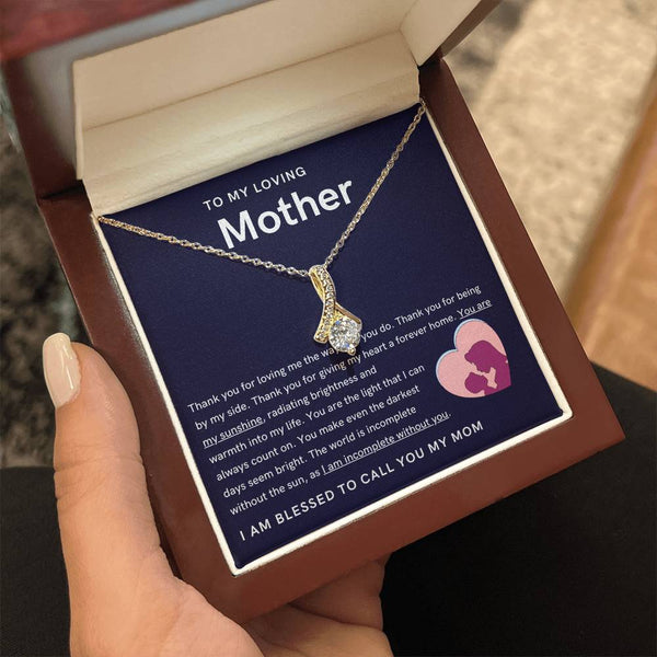 To My Loving Mother - You are my sunshine, radiating brightness into my life (Limited Time Offer) - Alluring Beauty Necklace
