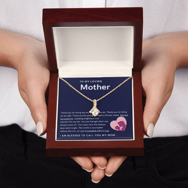 To My Loving Mother - You are my sunshine, radiating brightness into my life (Limited Time Offer) - Alluring Beauty Necklace