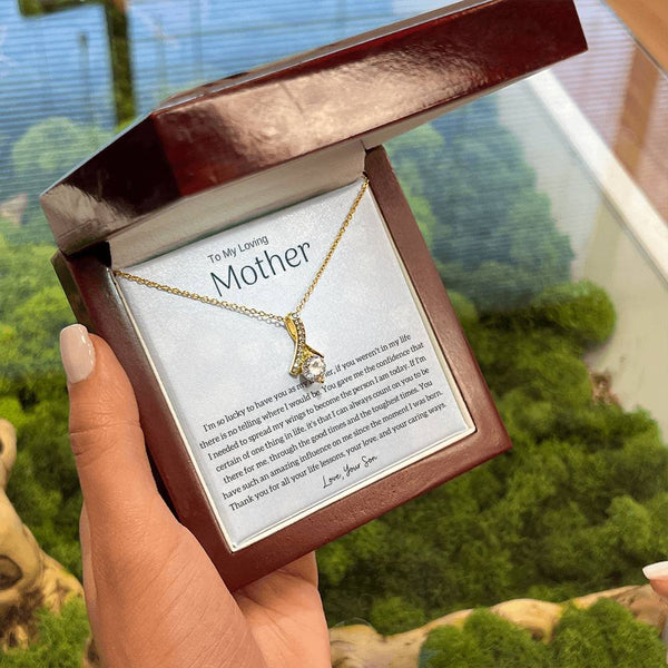 To My Loving Mother - I'm so lucky to have you as my mother! (Limited Time Offer) - Alluring Beauty Necklace
