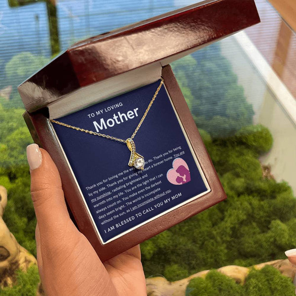 To My Loving Mother - You are my sunshine, radiating brightness into my life (Limited Time Offer) - Alluring Beauty Necklace