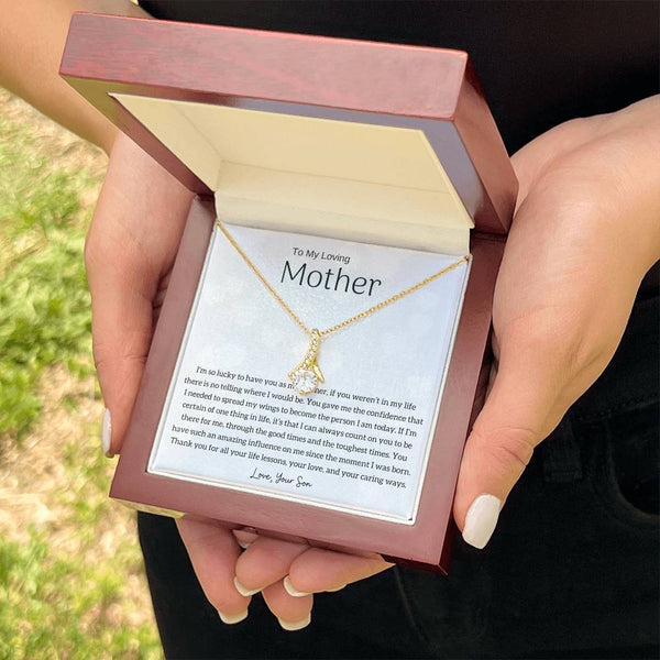 To My Loving Mother - I'm so lucky to have you as my mother! (Limited Time Offer) - Alluring Beauty Necklace