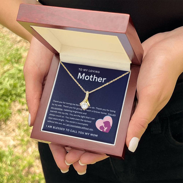 To My Loving Mother - You are my sunshine, radiating brightness into my life (Limited Time Offer) - Alluring Beauty Necklace
