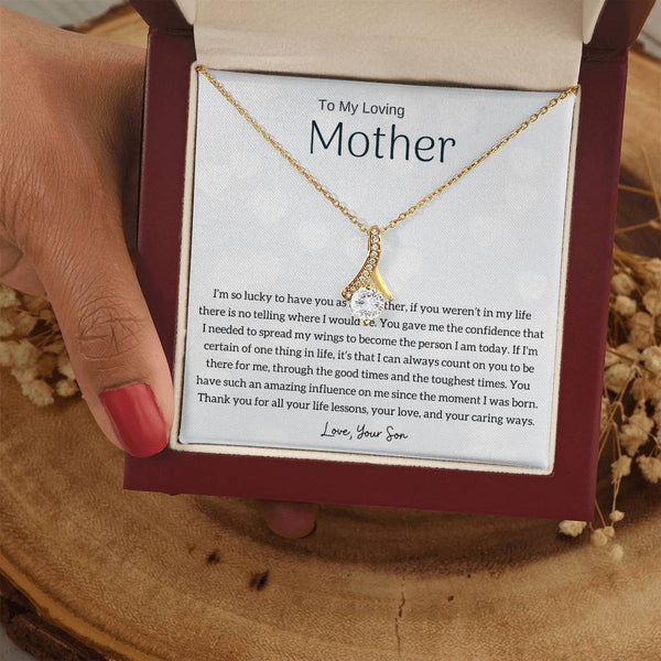 To My Loving Mother - I'm so lucky to have you as my mother! (Limited Time Offer) - Alluring Beauty Necklace