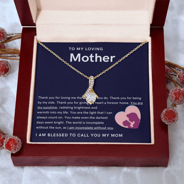 To My Loving Mother - You are my sunshine, radiating brightness into my life (Limited Time Offer) - Alluring Beauty Necklace