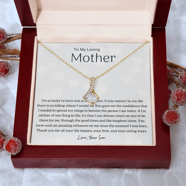To My Loving Mother - I'm so lucky to have you as my mother! (Limited Time Offer) - Alluring Beauty Necklace