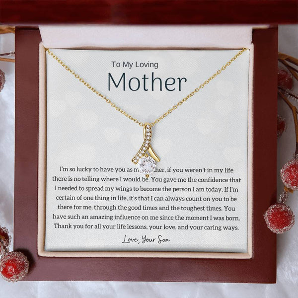 To My Loving Mother - I'm so lucky to have you as my mother! (Limited Time Offer) - Alluring Beauty Necklace