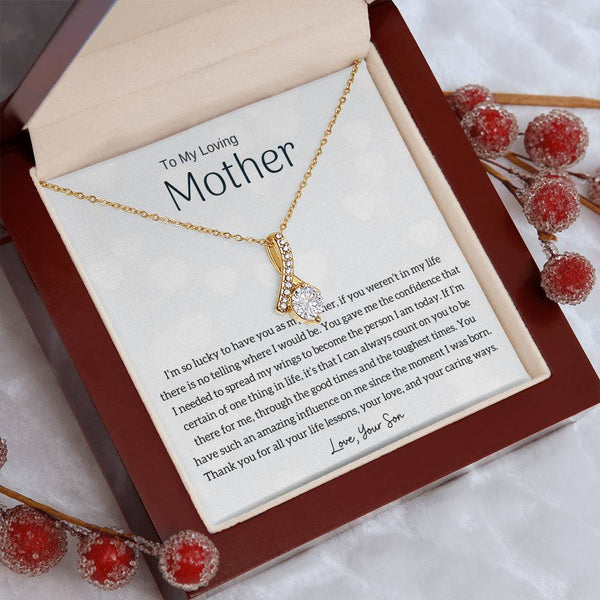 To My Loving Mother - I'm so lucky to have you as my mother! (Limited Time Offer) - Alluring Beauty Necklace