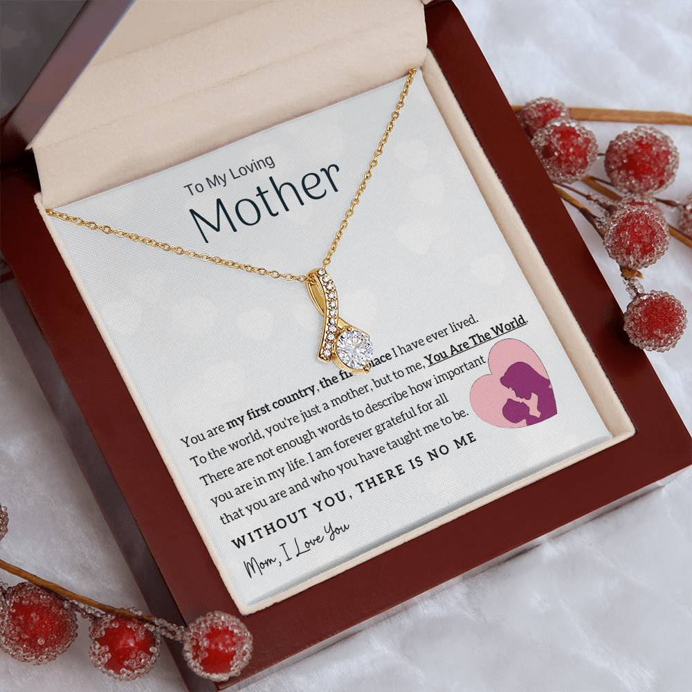 To My Loving Mother - You Are The World To Me! (Limited Time Offer) - Alluring Beauty Necklace