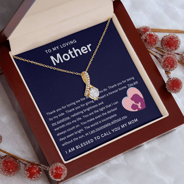 To My Loving Mother - You are my sunshine, radiating brightness into my life (Limited Time Offer) - Alluring Beauty Necklace