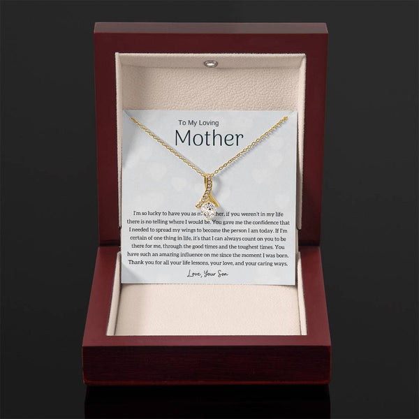 To My Loving Mother - I'm so lucky to have you as my mother! (Limited Time Offer) - Alluring Beauty Necklace
