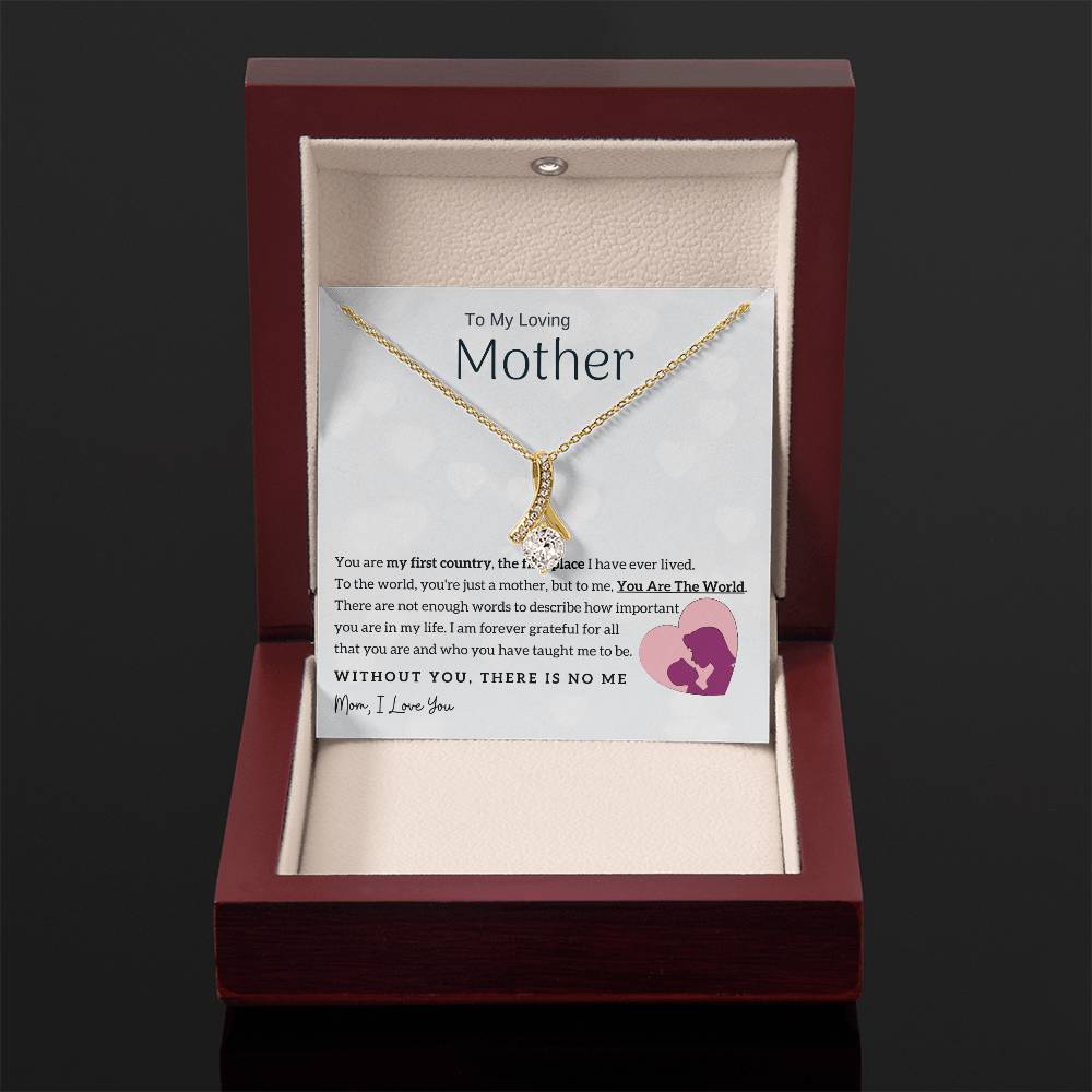 To My Loving Mother - You Are The World To Me! (Limited Time Offer) - Alluring Beauty Necklace