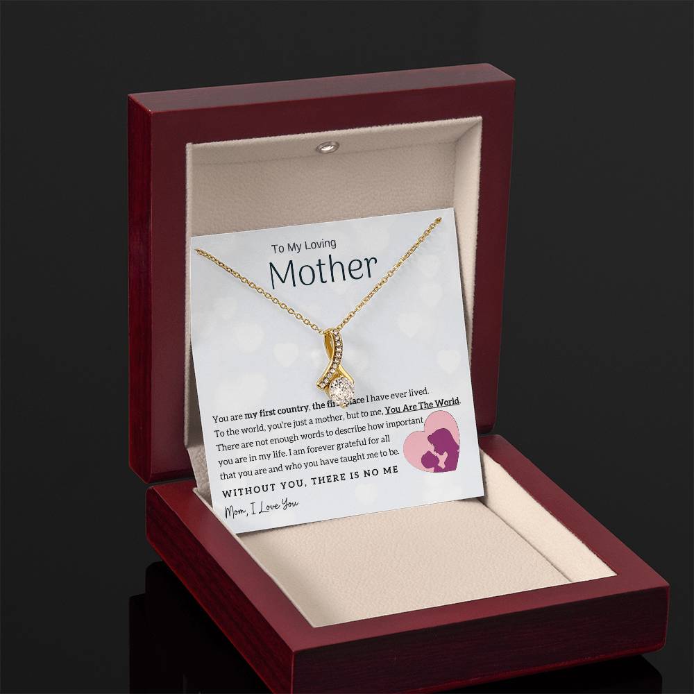 To My Loving Mother - You Are The World To Me! (Limited Time Offer) - Alluring Beauty Necklace