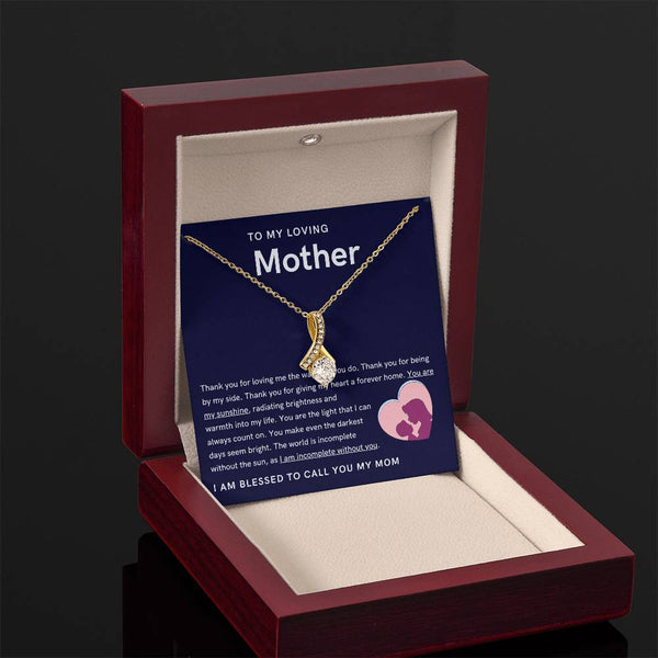To My Loving Mother - You are my sunshine, radiating brightness into my life (Limited Time Offer) - Alluring Beauty Necklace