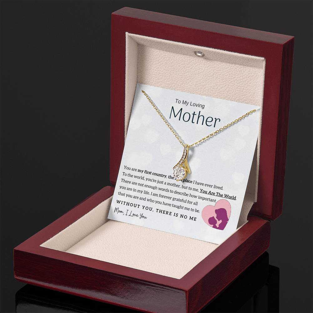 To My Loving Mother - You Are The World To Me! (Limited Time Offer) - Alluring Beauty Necklace