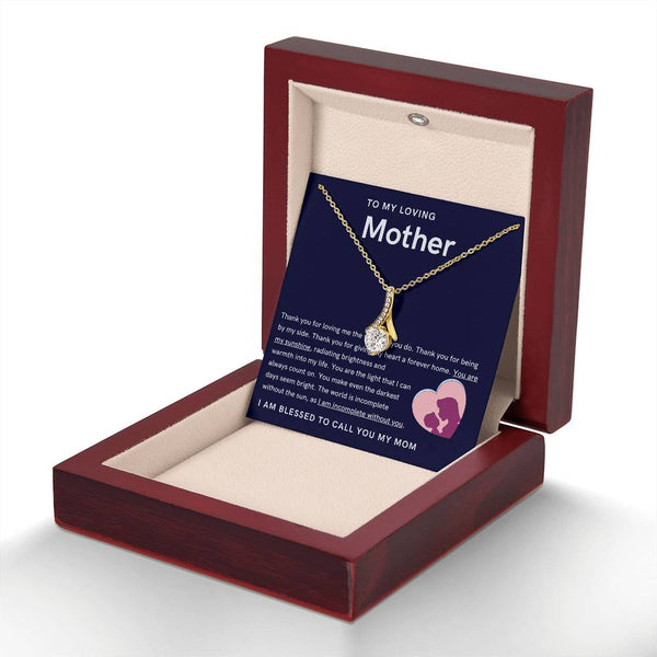 To My Loving Mother - You are my sunshine, radiating brightness into my life (Limited Time Offer) - Alluring Beauty Necklace