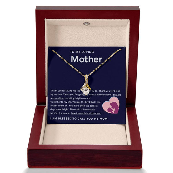 To My Loving Mother - You are my sunshine, radiating brightness into my life (Limited Time Offer) - Alluring Beauty Necklace