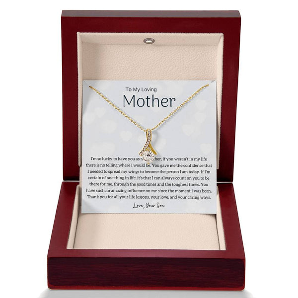 To My Loving Mother - I'm so lucky to have you as my mother! (Limited Time Offer) - Alluring Beauty Necklace