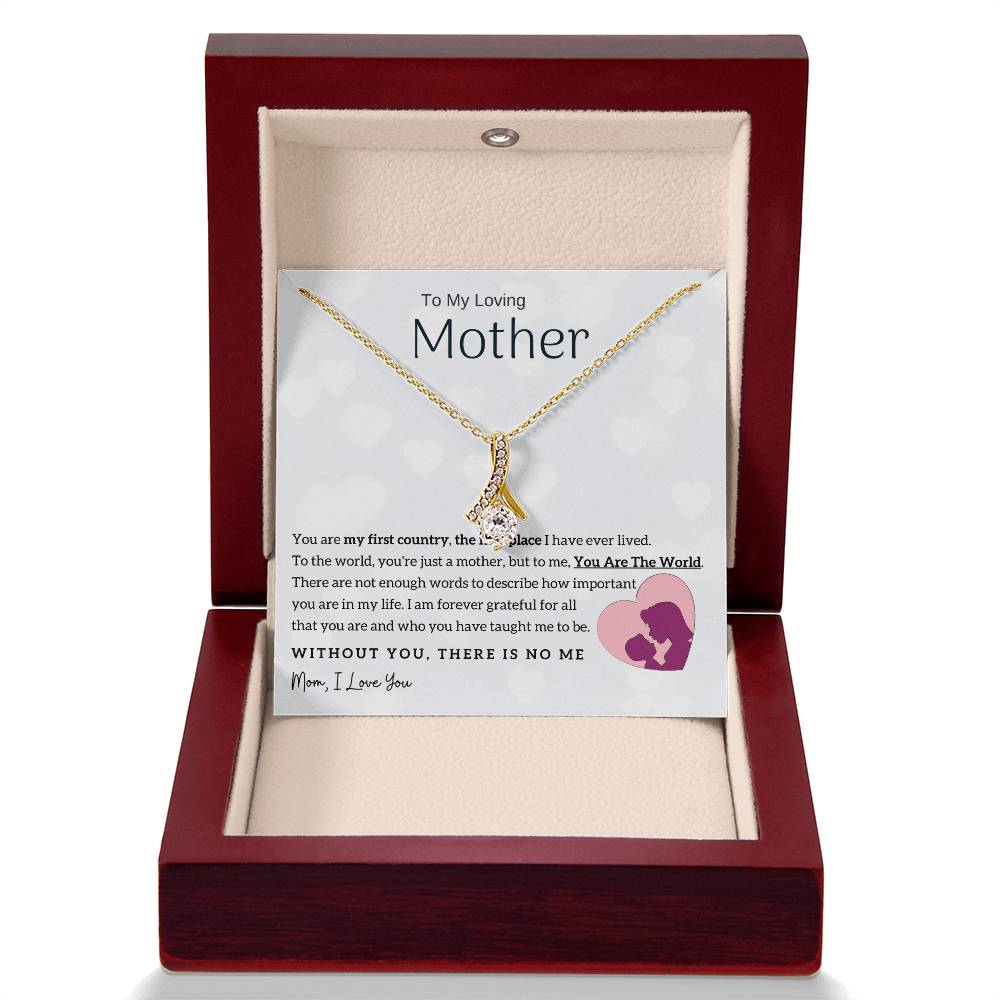 To My Loving Mother - You Are The World To Me! (Limited Time Offer) - Alluring Beauty Necklace