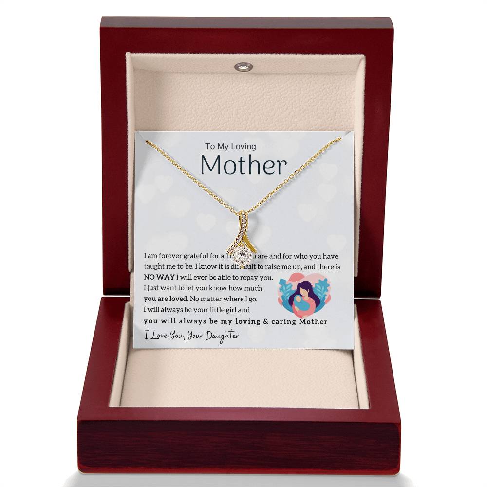 To My Loving Mother - You will always be my loving & caring Mother (Limited Time Offer) - Alluring Beauty Necklace